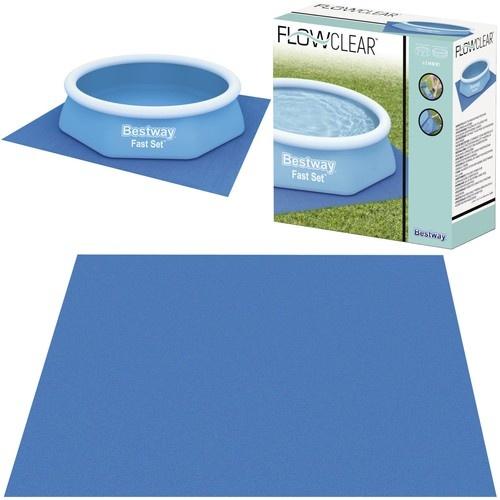 Bestway 58000mat poolmatta – kraftig, uv-beständig, isolerat skydd för alla pooler (274x274cm)