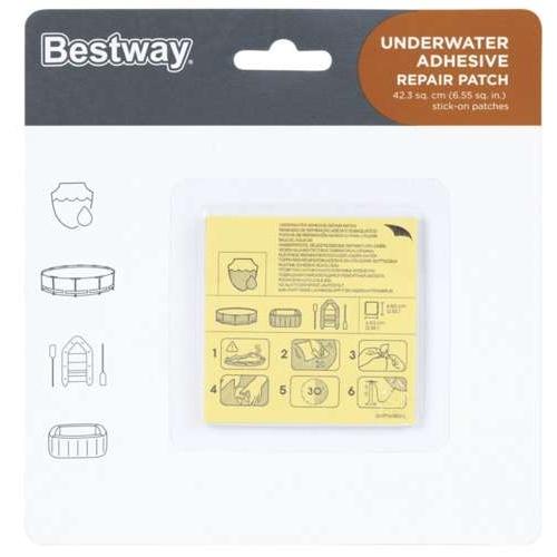 Bestway poolreparationssats – vattentäta vinylplåster för simbassänger (10-pack)