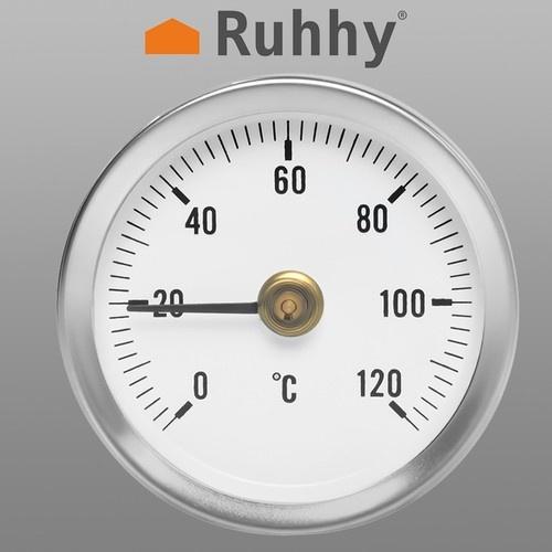 Galvaniserat stål bimetallisk termometer, exakt temperaturmätning 0-1°c för ugn, radiatorer med mera