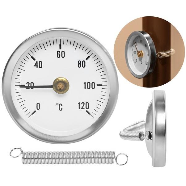 Galvaniserat stål bimetallisk termometer, exakt temperaturmätning 0-1°c för ugn, radiatorer med mera