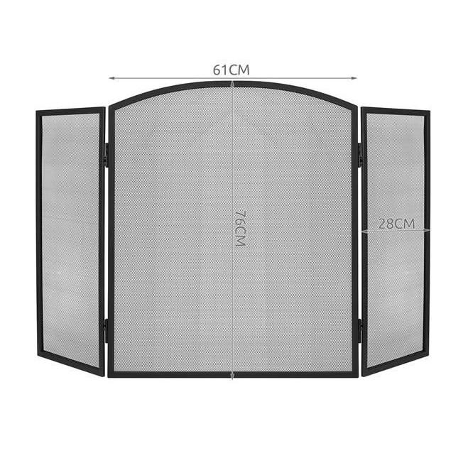 Extra stor eldstadsskärm – 118cm säkerhetsgnistskydd för öppen spis