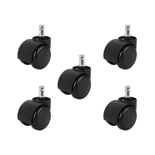 Tysta och reptåliga kontorsstolshjul – 5-pack (11 mm)