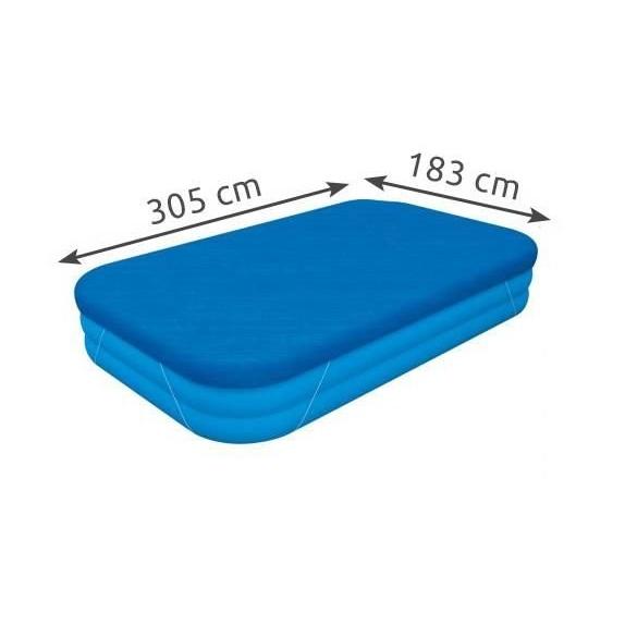 Bestway poolskydd 305x183cm – skydda din pool från insekter, skräp och alger med hållbar vattendränerande design