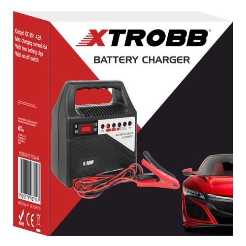 Xtrobb 6/12v batteriladdare – bärbar bilmotorcykelladdare med led-indikator