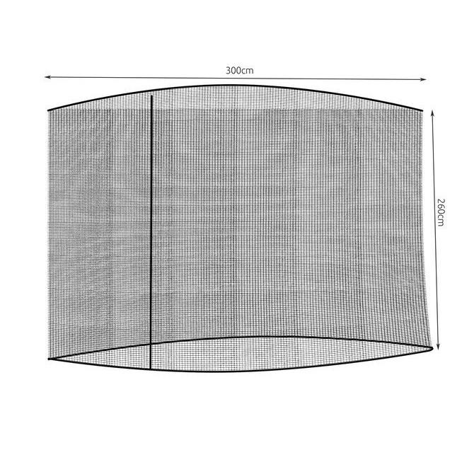 Svart myggnät för trädgårdsparaply – 3 m diameter, insektsskydd för uteplats och uteservering