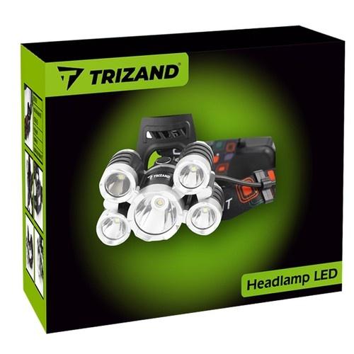 5 x led t6 cree pannlampa – 4 lägen, laddningsbar, hållbar, justerbar för vandring, camping och cykling