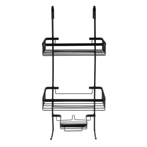 Svart hängande duschhylla – 3-vånings förvaringsorganisator