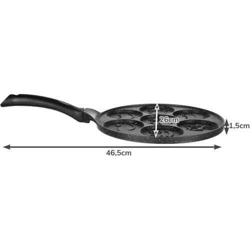 Ruhhy 7-delad emoji stekpanna – non-stick pannkaka och äggmaskin för gas-, el-, induktions- och halogenugnar