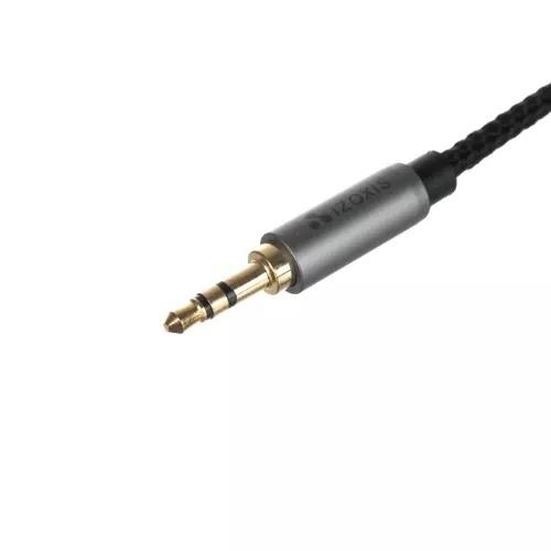 Guldpläterad 3,5 mm aux-kabel – stereoljud, 175 cm lång, trasselfri