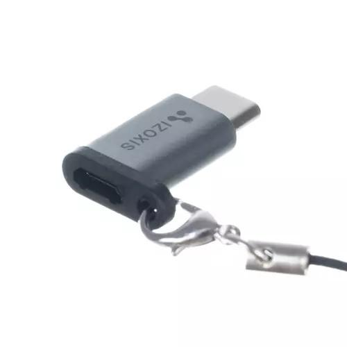 Usb-c till mikro usb-adapter – otg, laddning och dataöverföring (480mbps, 2.1a) med lanyard loop