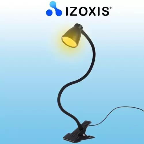 Izoxis clip-on skrivbordslampa – 10 ljusstyrkanivåer, 3 färglägen, flexibel arm för läsning och arbete