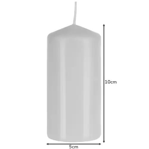 Set med 8 vita cylinderljus – lång brinntid, oparfymerad, perfekt för lyktor och inredning