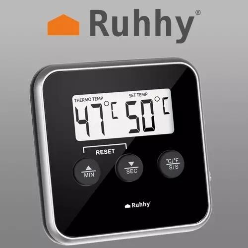 Ruhhy digital kökstermometer med sond, lcd-display och ljudlarm