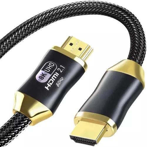 Izoxis hdmi 2.1 kabel 8k 60hz, 3m, 4k 1hz, guldpläterad, ultra hd