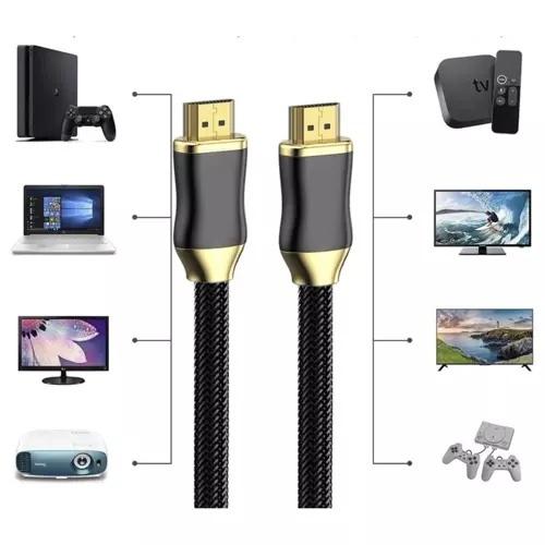 Izoxis hdmi 2.1 kabel 8k 60hz, 3m, 4k 1hz, guldpläterad, ultra hd