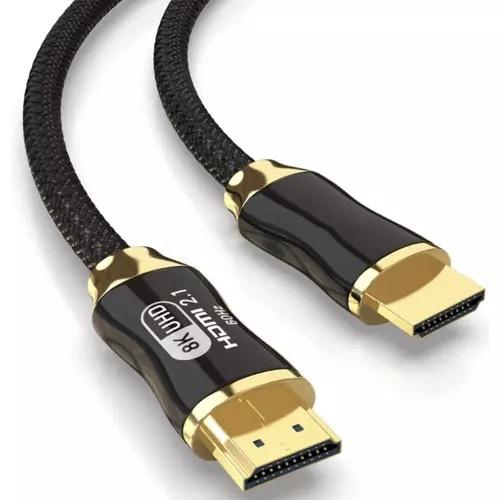 Izoxis hdmi 2.1 kabel 8k 60hz, 3m, 4k 1hz, guldpläterad, ultra hd