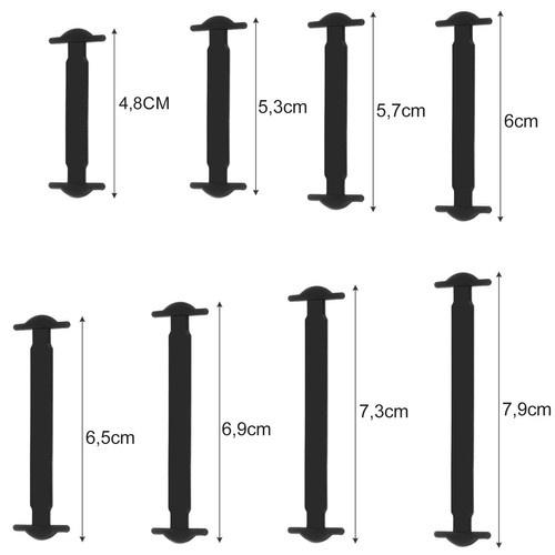 No-tie silikonsnören – set med 16 för alla skor | spara tid och komfort | universell passform | svart