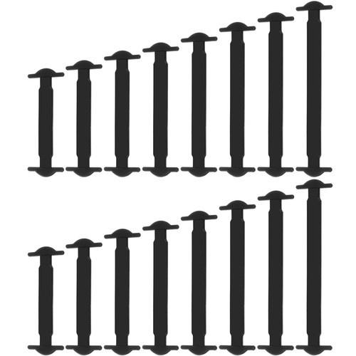 No-tie silikonsnören – set med 16 för alla skor | spara tid och komfort | universell passform | svart