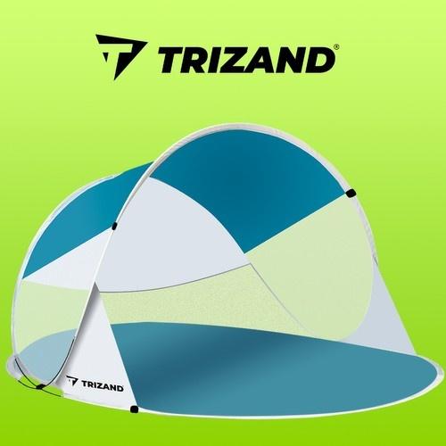 Trizand pop-up strandtält: UV-skydd, 2-personers skydd med myggnät