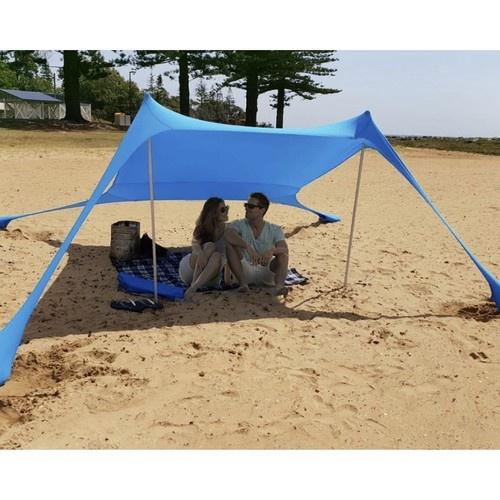 Trizand 982 strandtält uv-skydd, 4,5×4,5ft solskydd med stavar och väska