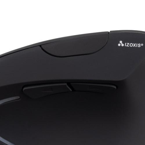 Izoxis 21799 trådlös vertikal ergonomisk mus – 6 knappar, justerbar dpi, usb nano-mottagare, högerhänt, svart