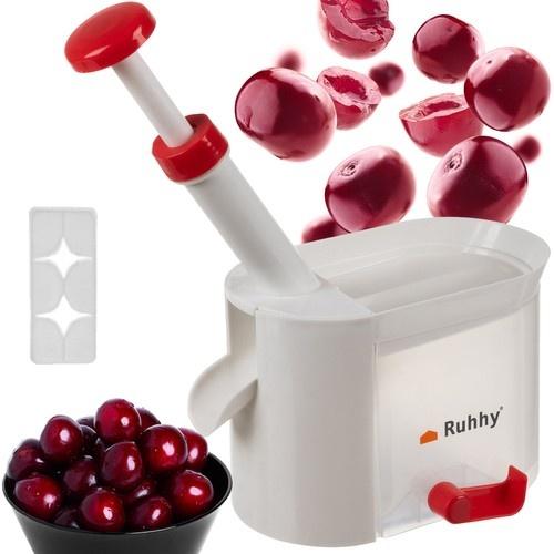 Ruhhy cherry pitter – snabb och enkel manuell körsbärsgropborttagare med sugkoppsbotten och fröbehållare