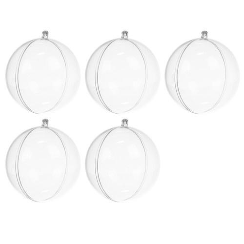 Genomskinliga vikbara akrylkulor – gör-det-själv-julornament set om 5 (12cm)