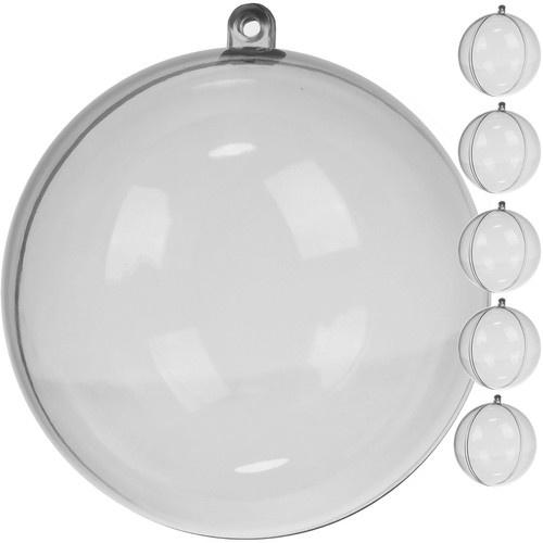 Genomskinliga vikbara akrylkulor – gör-det-själv-julornament set om 5 (12cm)