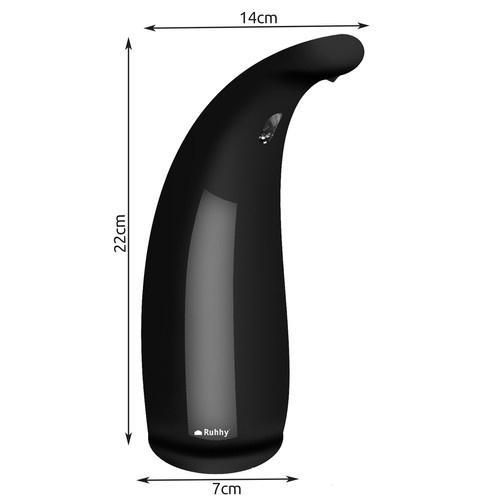 Ruhhy beröringsfri tvålautomat, svart – automatisk, vattentät, 300ml för badrumskökskontor