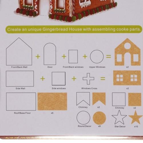 Ruhha’s cottage cutter set – 10 stycken pepparkakshusform för bakning och dekoration