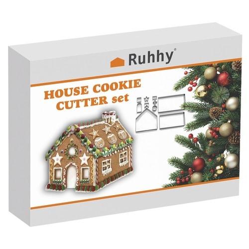 Ruhha’s cottage cutter set – 10 stycken pepparkakshusform för bakning och dekoration