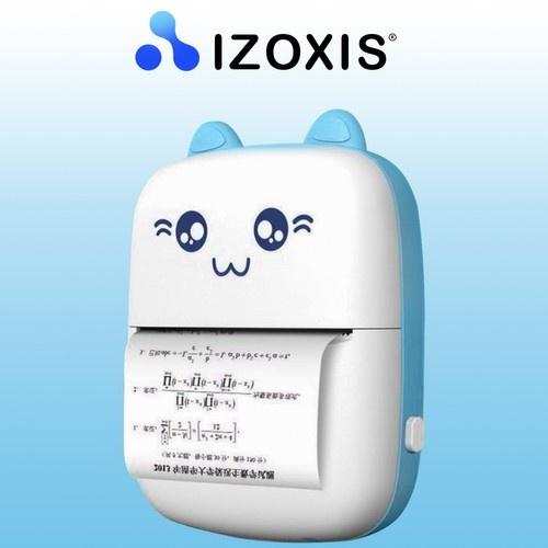 Izoxis 272 mini fotoskrivare – bärbar bluetooth termisk skrivare med kattdesign och 11 rullar