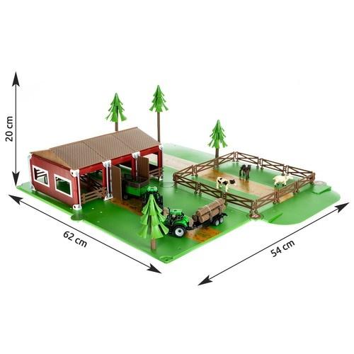 102 delar barngårdslekset med djur och traktorer – byggleksak för flera timmars nöje