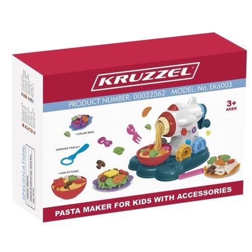 Kruzzel 562 stor plasticine lekset – flygplan pasta maker + 5 färger och tillbehör