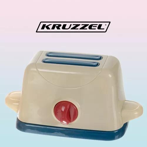 Kruzzel 561stor set – leksaksleksak med plastdeg, brödrost och tillbehör för kreativa barn