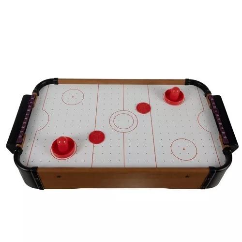 Airhockeybord för barn – bärbart och hållbart arkadspel med väderkvarnsdrift för inomhusnöje 31x56cm