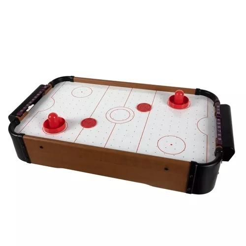 Airhockeybord för barn – bärbart och hållbart arkadspel med väderkvarnsdrift för inomhusnöje 31x56cm