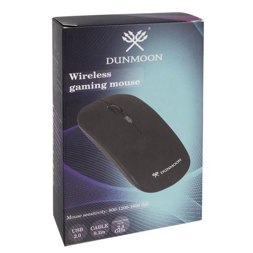 Dunmoon tyst trådlös gamingmus rgb bakgrundsbelyst 3 dpi