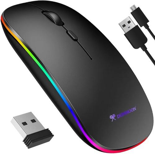 Dunmoon tyst trådlös gamingmus rgb bakgrundsbelyst 3 dpi