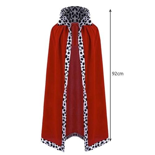 Kung kostym set med cape, spira och krona – 3 delar kunglig dress up outfit för fester