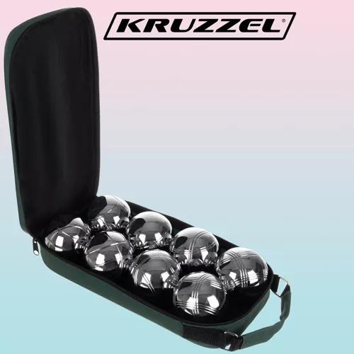 Kruzzel boule-set – 8 krombollar + överdrag, utomhusbocciaspel för alla åldrar