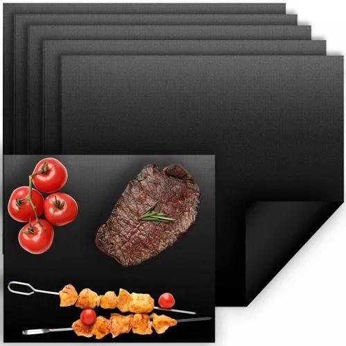 Ruhhy 5-pack grillmattor – non-stick återanvändbar ugn och bbq mat set