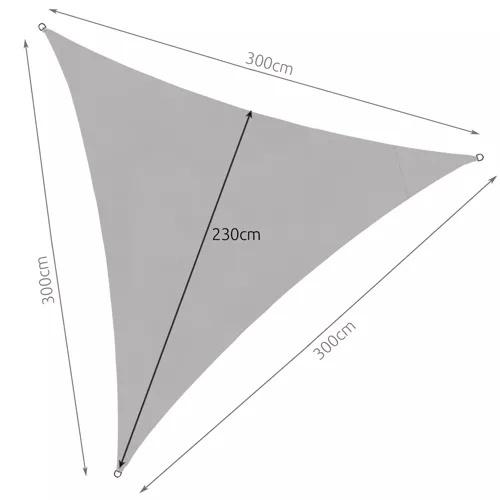 3x3x3m grått segel – vattentätt och UV-skydd – perfekt för trädgård, uteplats och camping