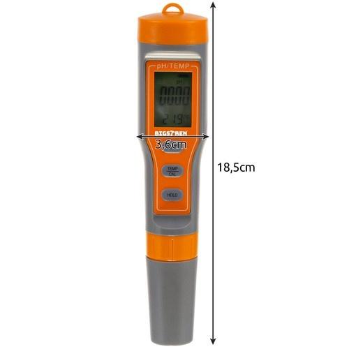 Bigstreen 534 elektronisk vattenkvalitetstestare: ph-mätare med atc, termometer och stor led-skärm (0-14 ph, 32-140°f)