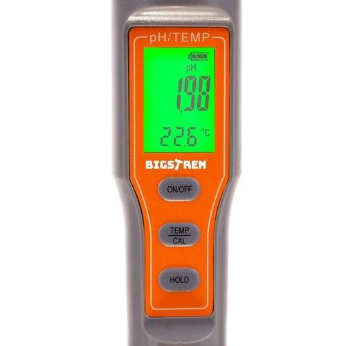 Bigstreen 534 elektronisk vattenkvalitetstestare: ph-mätare med atc, termometer och stor led-skärm (0-14 ph, 32-140°f)