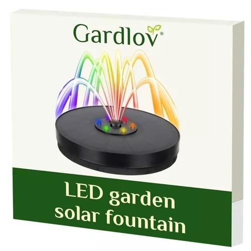 Gardlov 7 led solar trädgårdsfontän – flytande poolfontän med rgb-ljus och 7 utbytbara spetsar 180l/h vattenflöde