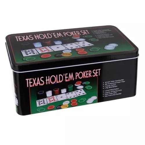 Malatec texas 539 pokerset – 0 premium lermarker, återförsäljarknappar, grön lekmatta och låsbar väska