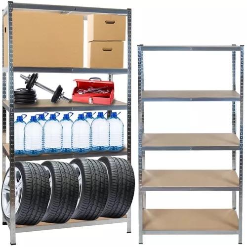 Kraftig förvaringsställ med 5 hyllor – 180x90x40cm – 875 kg kapacitet – garage, lager och butiksorganisation