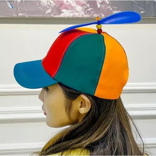 Roterande propeller baseballkeps – justerbar solhatt med unik design för festivaler och fester 47-59cm