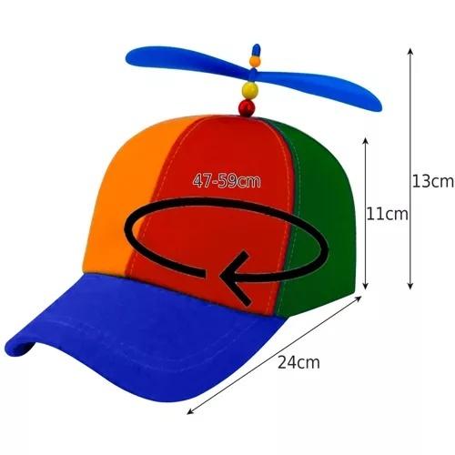 Roterande propeller baseballkeps – justerbar solhatt med unik design för festivaler och fester 47-59cm